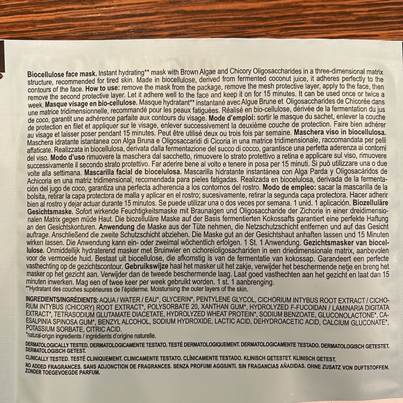 Comfort Zone sheet face mask - Picture 3 of 3